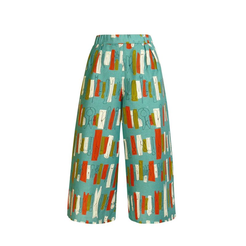 Edith - Teal Pegs Culotte Trousers image