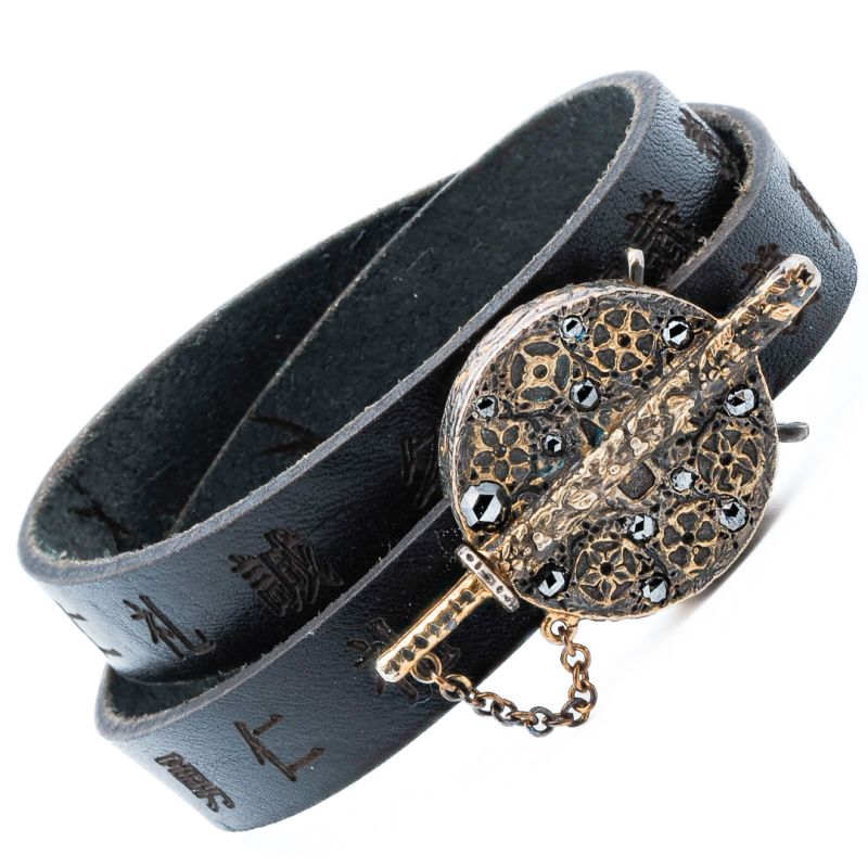 Bushido Leather Wrap Bracelet image