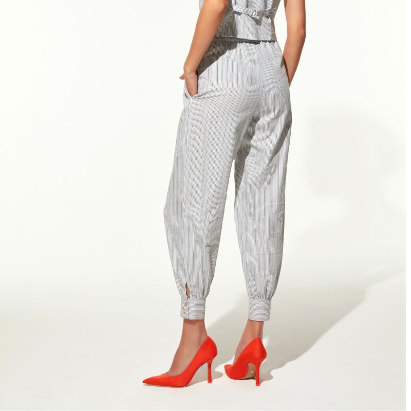 Maith Buttoned Cuffs Cotton Trousers image