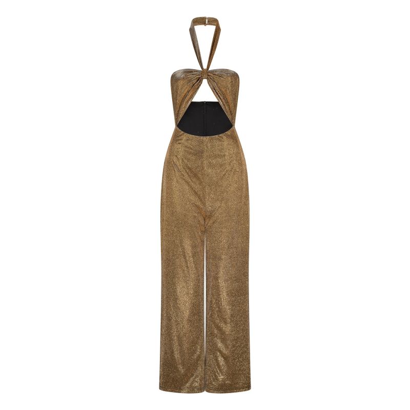 Danica Gold Sparkle Jumpsuit image