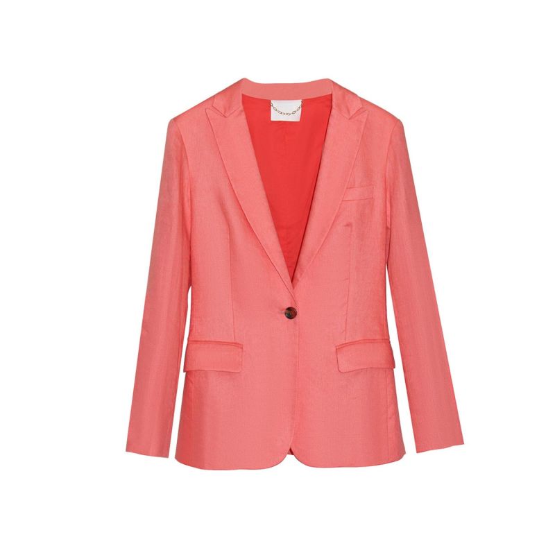 Lyla Linen Blazer - Rose Gold image