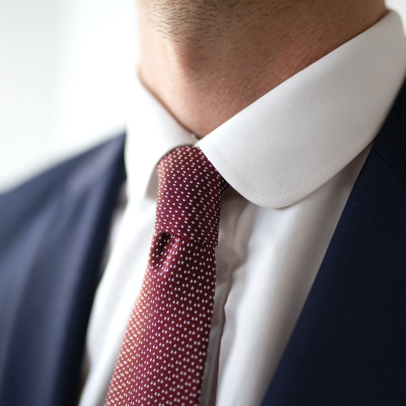 Burgundy Milano Silk Tie image