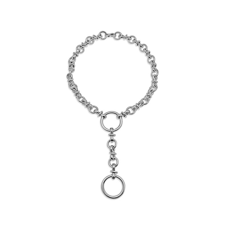 Eight Link Hoop Necklace Silver image