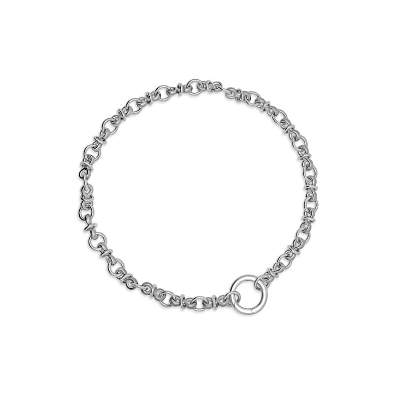 Eight Link Necklace Silver image