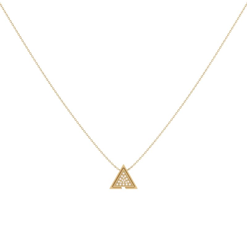 Skyscraper Triangle Necklace In 14 Kt Yellow Gold Vermeil On Sterling Silver image