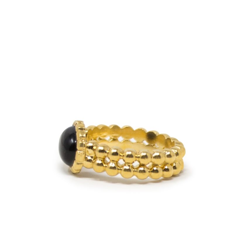 Onyx Beady Band Ring image