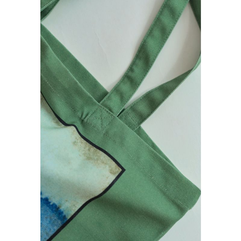 "El Bookhead" Cotton Tote Bag - Green image