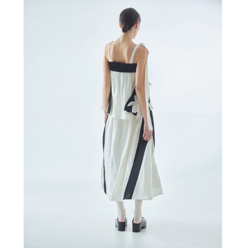 Elastic Waist Ankle-Length Skirt White image