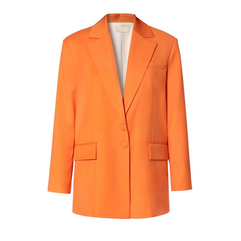 Elena Sun Orange Oversized Double Breasted Blazer | Aggi | Wolf & Badger