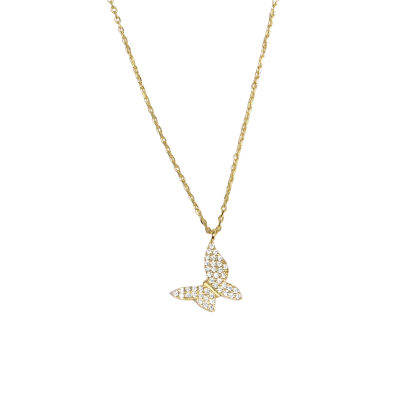 Pave Butterfly Necklace image