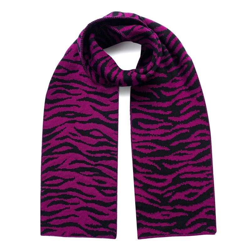 Tiger Wool & Cashmere Scarf Purple image