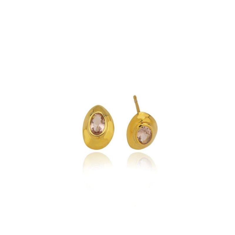 Ella Pink Stone Stud Earrings image
