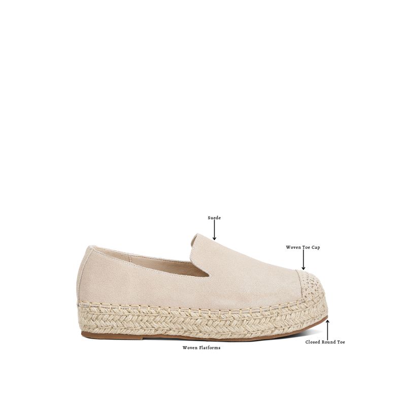 suede flatform espadrilles
