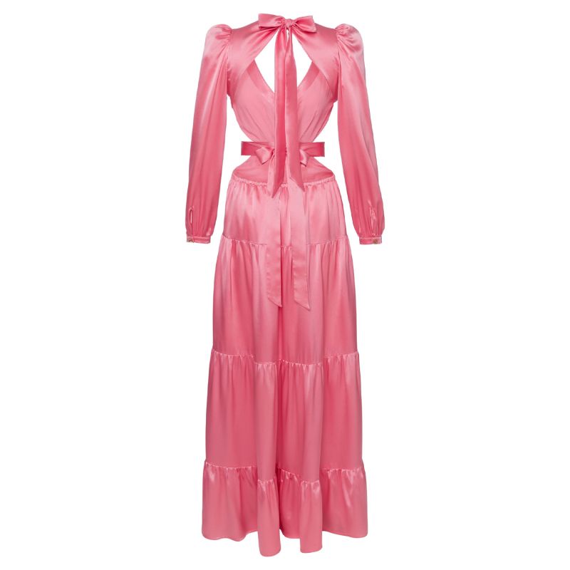 Elly Silk Maxi Dress - Pink image