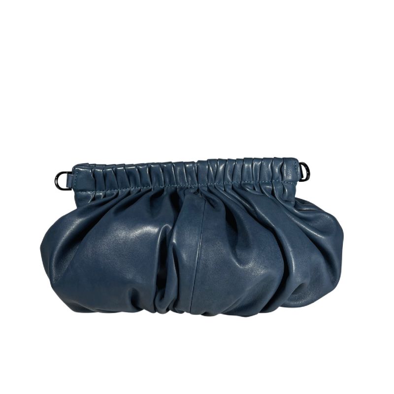 Elsie Clutch In Petrol Blue Taylor Yates Wolf Badger