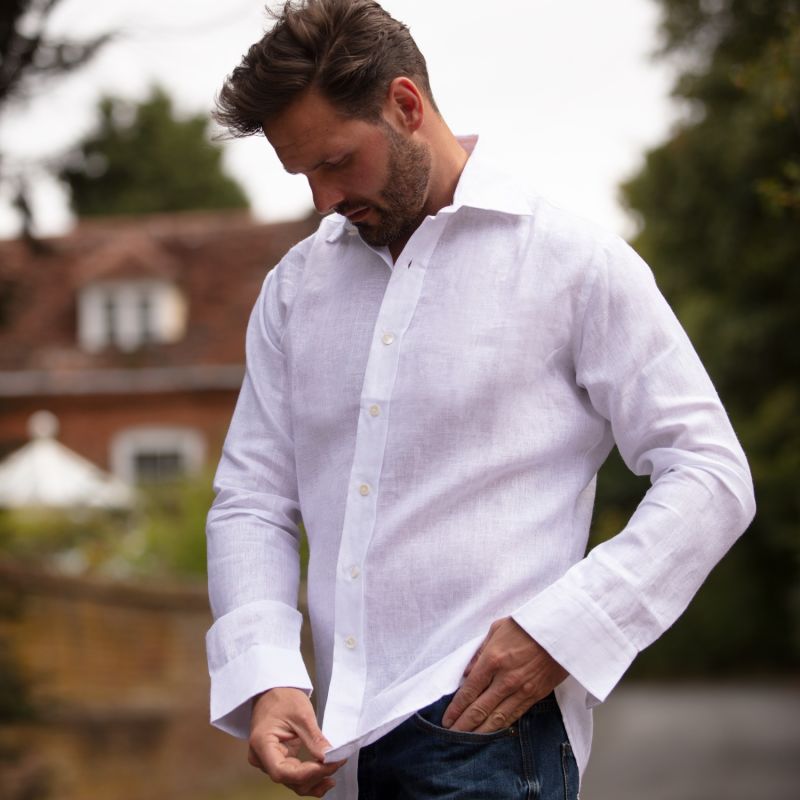 Mens Classic Linen In White image