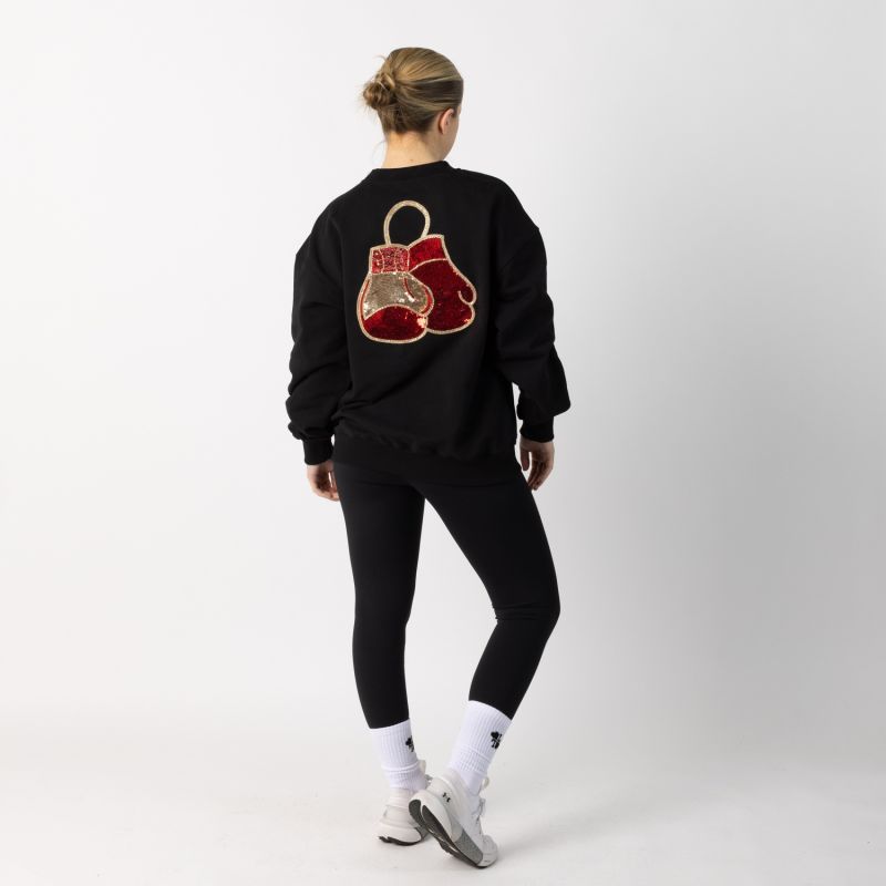 Embellished Boxing Gloves Sweatshirt - Black image