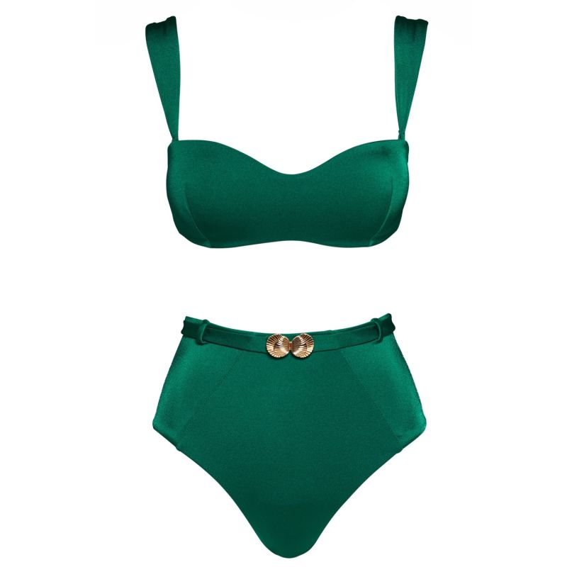 Emerald Seashell Classic High Waist Bottom image