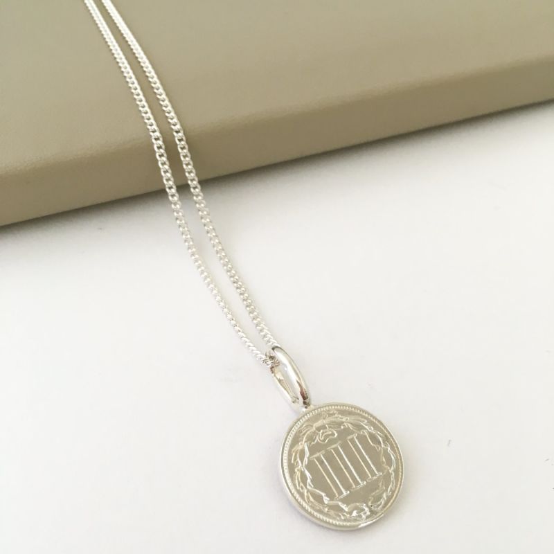 American Coin Necklace In Sterling Silver image