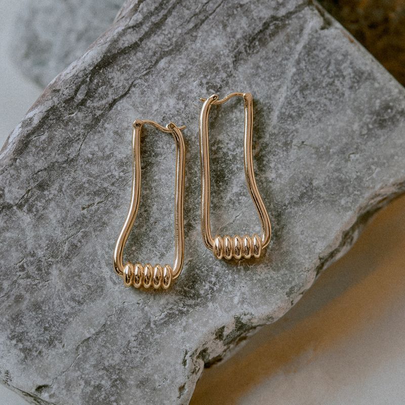 Metope Earrings - 18K Gold Vermeil image