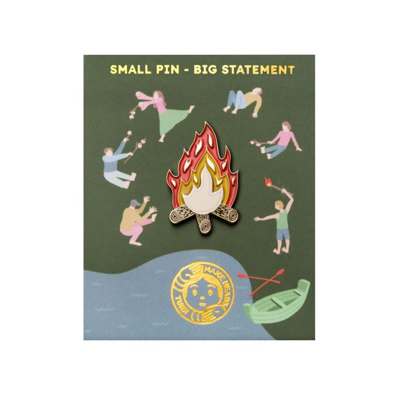 Enamel Pin Camping Fire image