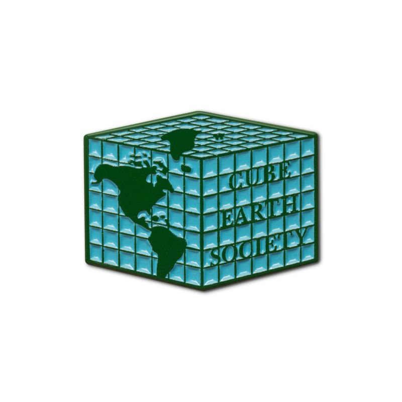 Enamel Pin Cube Earth Society image