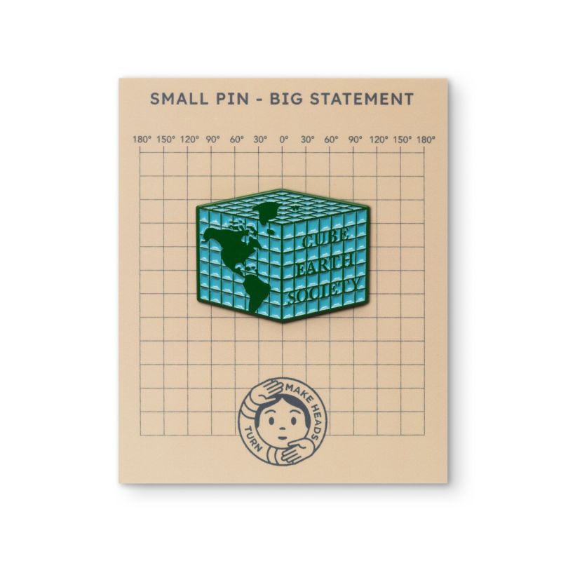 Enamel Pin Cube Earth Society image