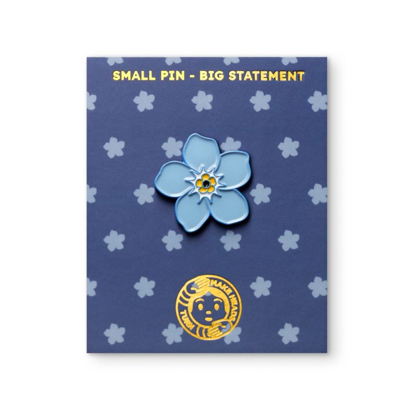 Enamel Pin Forget Me Not Flower image