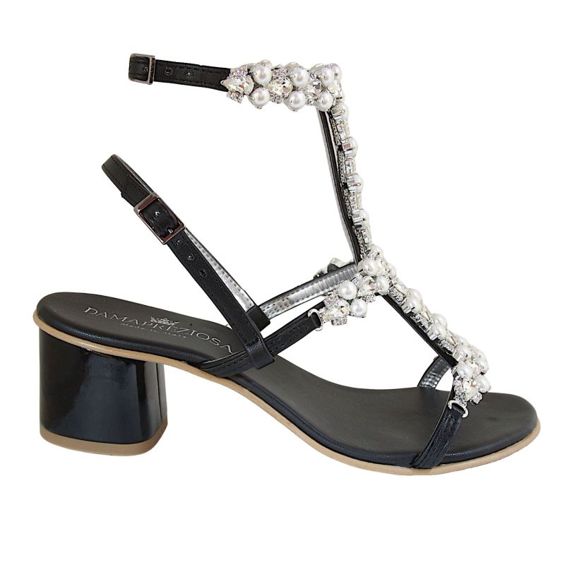 BiancaAnkle Strap JewelEmbellished Sandals DAMAPREZIOSA Wolf & Badger