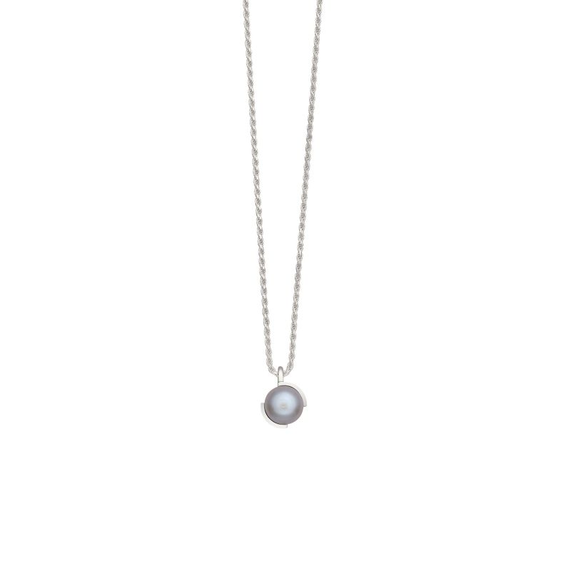 EntréE Collar Pearl Necklace Grey - Silver image