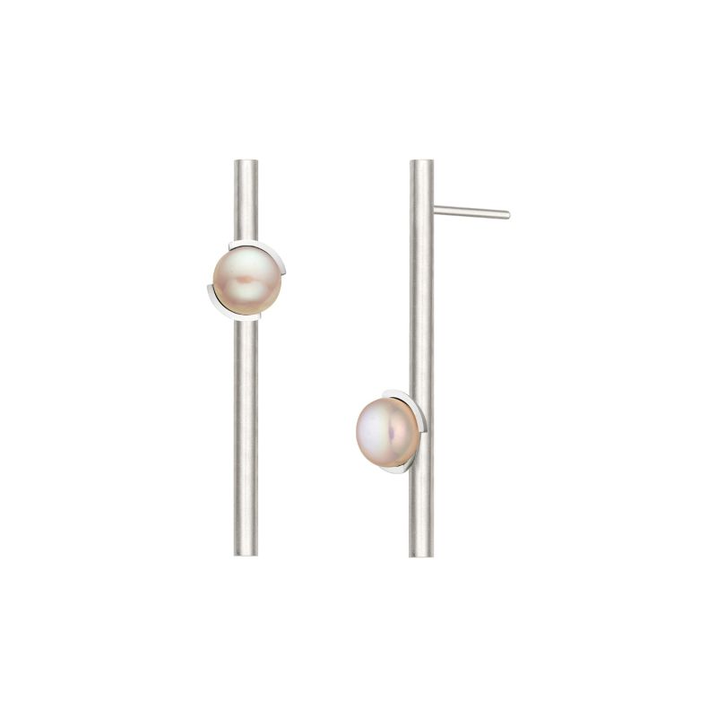 EntréE Petite Pearl Earring - Silver image