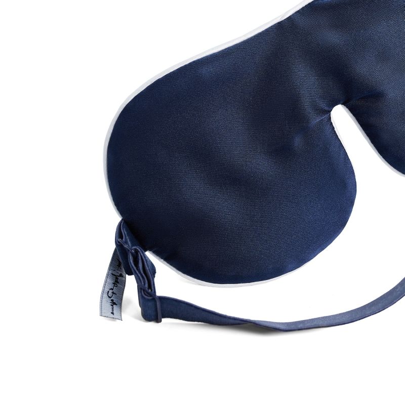 Silk Eyeshade For Sleeping - Dark Blue image