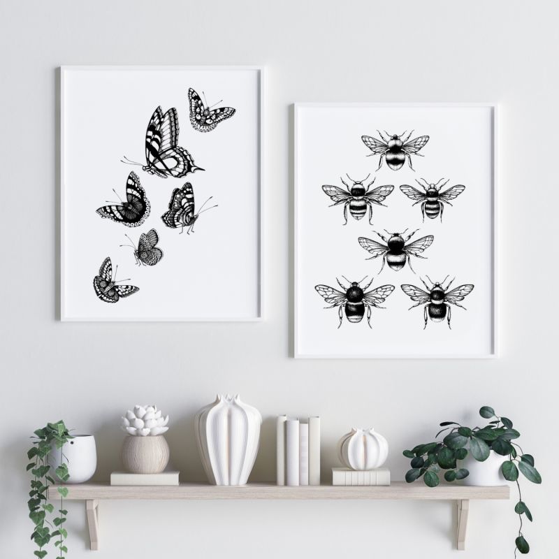 'British Butterflies' - Fine Art Print A4 image