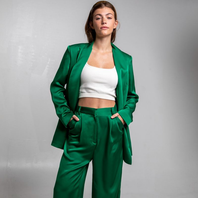 The Suit Blazer In Emerald Green image