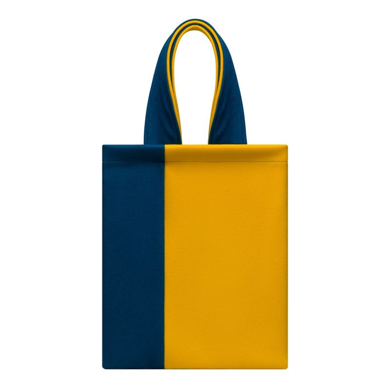 Helianthus Bag Blue & Yellow Made Out Of Heavy Duty Wool image