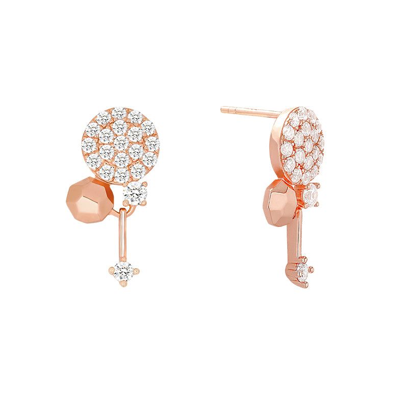 Dark Sky Park Sterling Silver Ear Studs - Rose Gold image