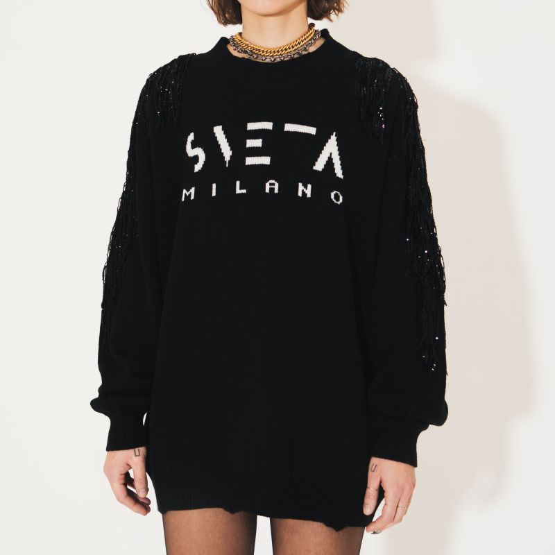 Ermione Long Sweater With Sveta Milano Logo image