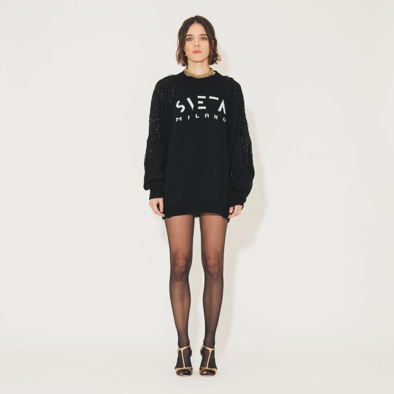 Ermione Long Sweater With Sveta Milano Logo image