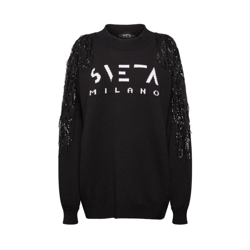 Ermione Long Sweater With Sveta Milano Logo image