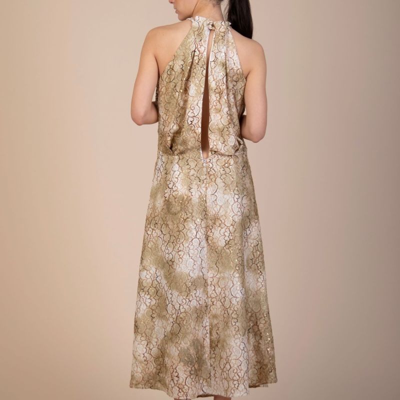 Esme Champagne Gold Lace Maxi Dress image