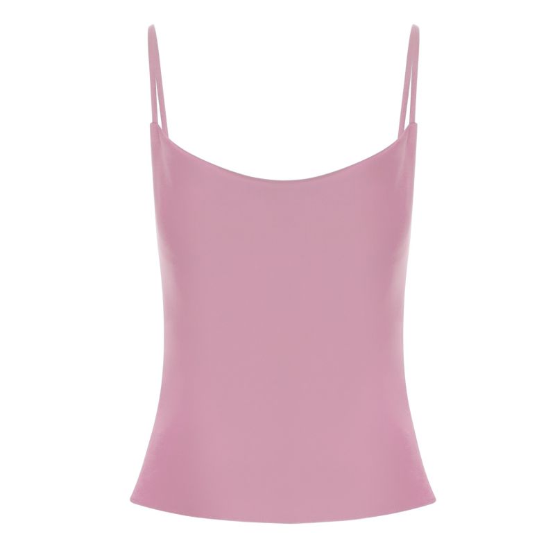 Essentials - Satin Cowl-Neck Top- Dusty Pink image