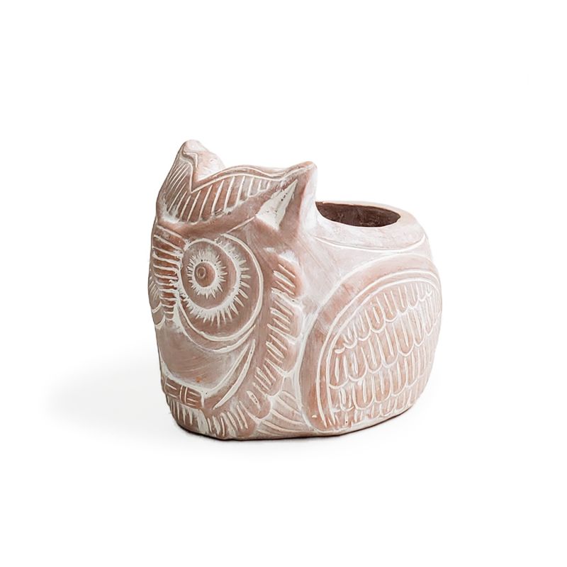 Terracotta Pot - Horned Owl image