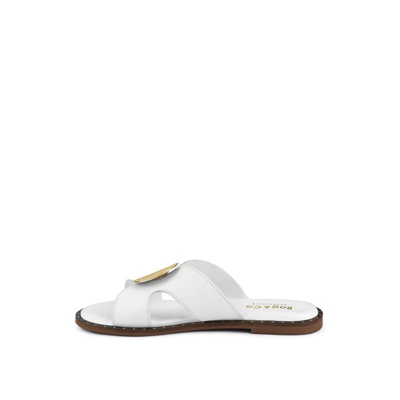 Eudora Embellished White Slip-Ons image