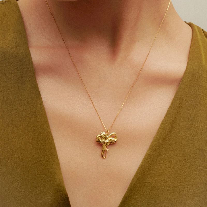 Euphoria Elephant Necklace Gold image