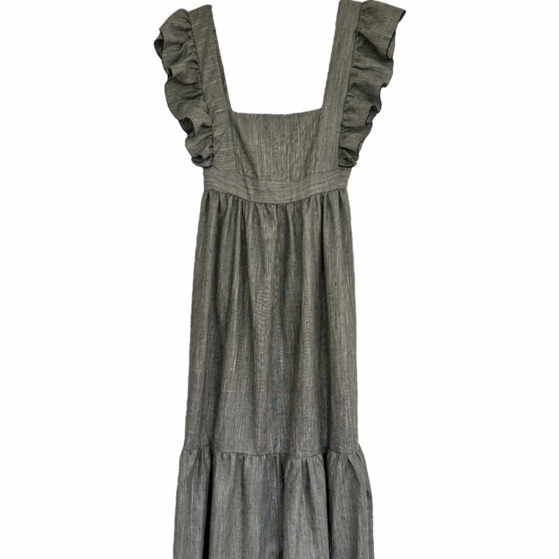 Evangelia Linen Maxi Dress - Grey image