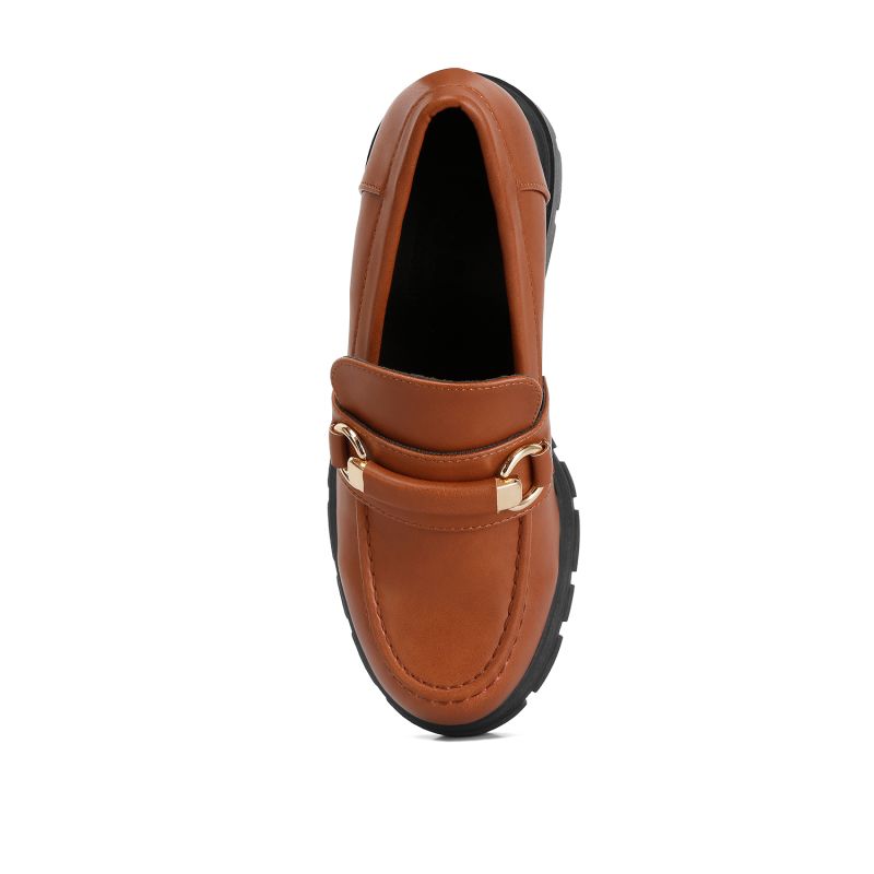 Mens platform loafers hot sale