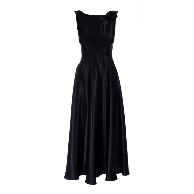 Evening Gown In Black Satin Silk image