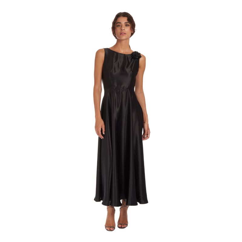 Evening Gown In Black Satin Silk image