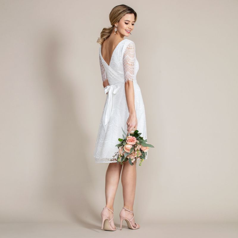 Evie Lace Wedding Dress In Ivory Lace image