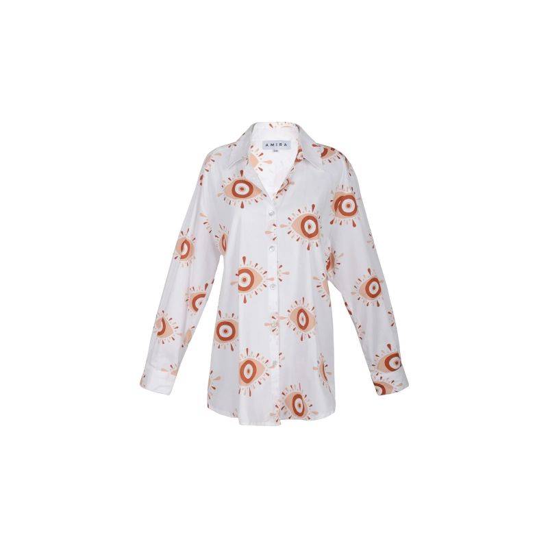 Evil Eye Cotton Button Up Blouse image